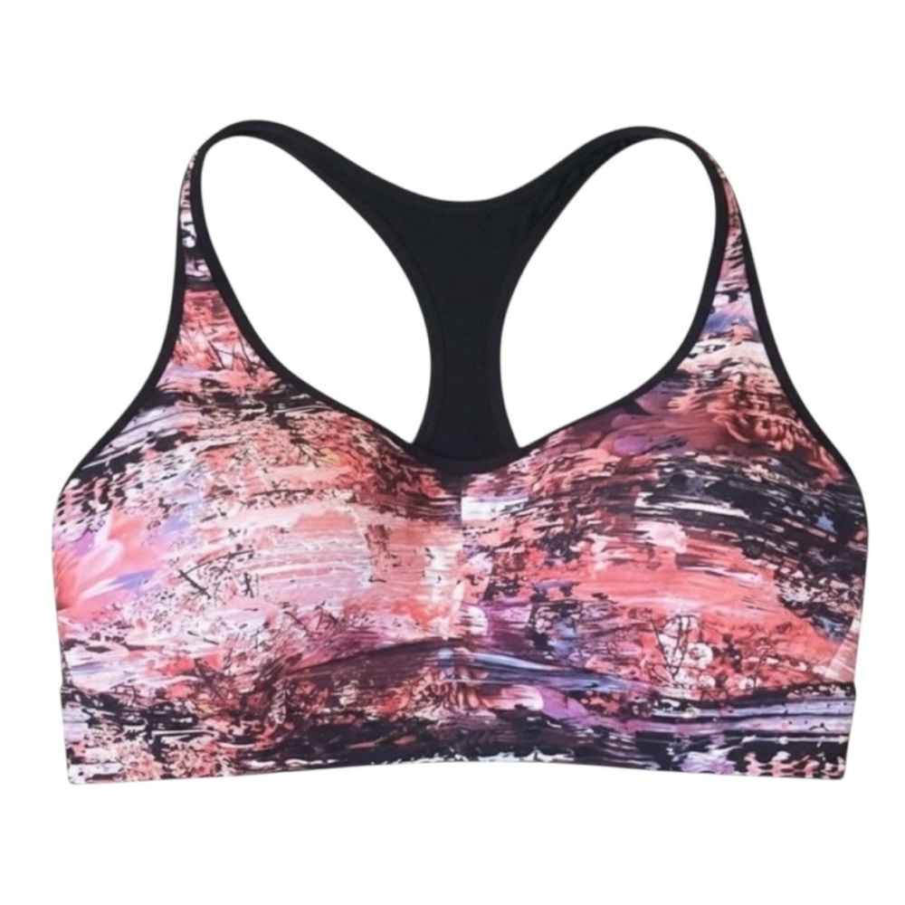 Lululemon Athletica Pink and Black Sports Bra Intimates NO SIZE- Est Size 4